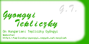 gyongyi tepliczky business card